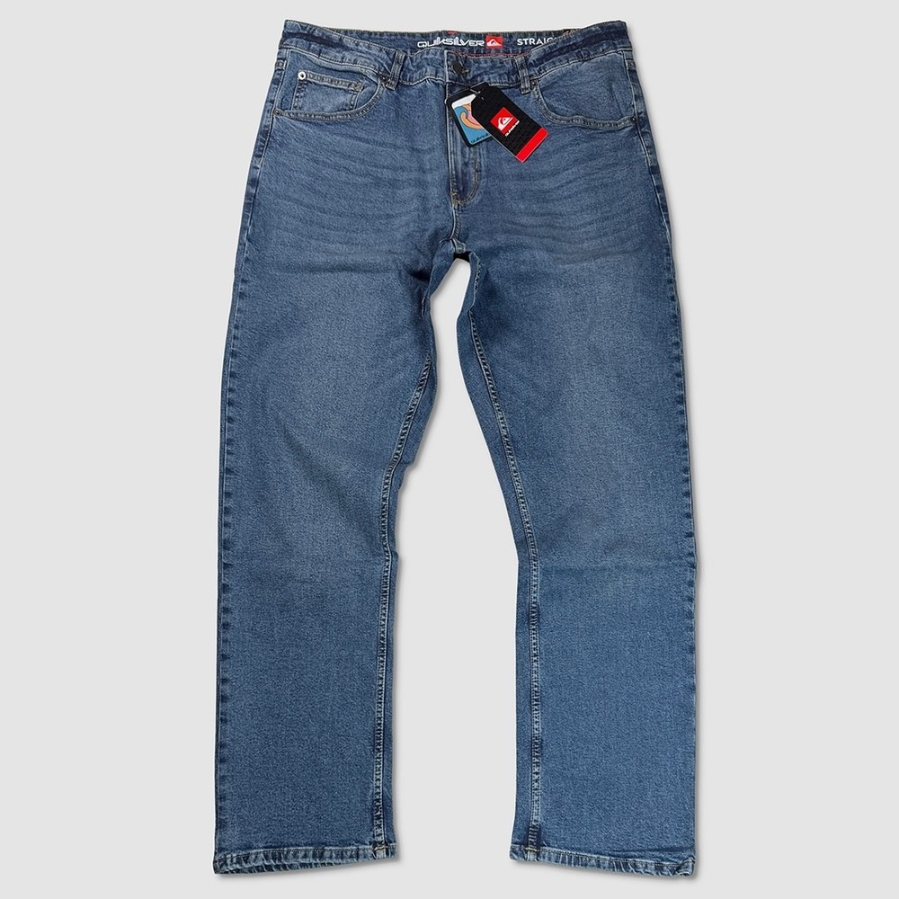 Quiksilver Straight Fit Jeans - NWT Mens Size 40 x 32 Medium Wash - #49919-M10